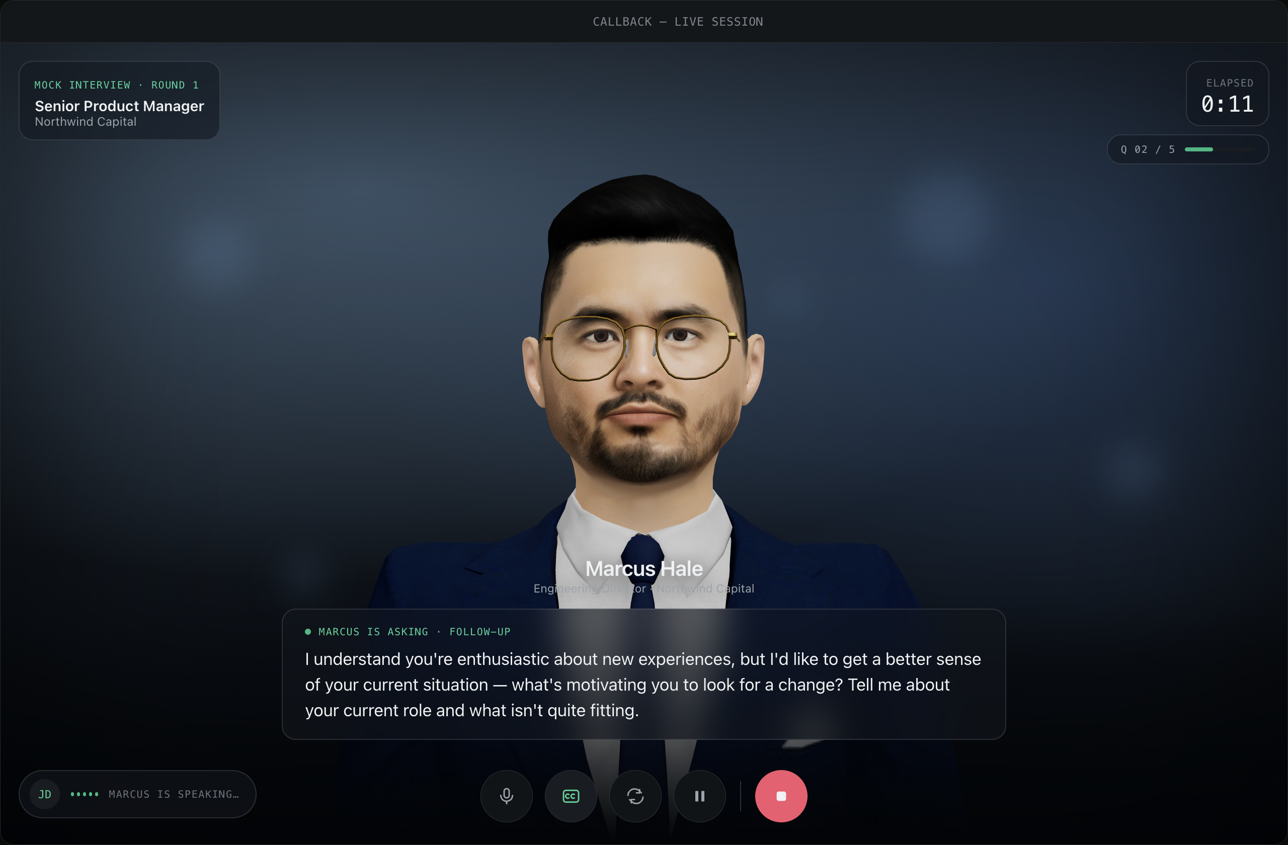 Sit the interview